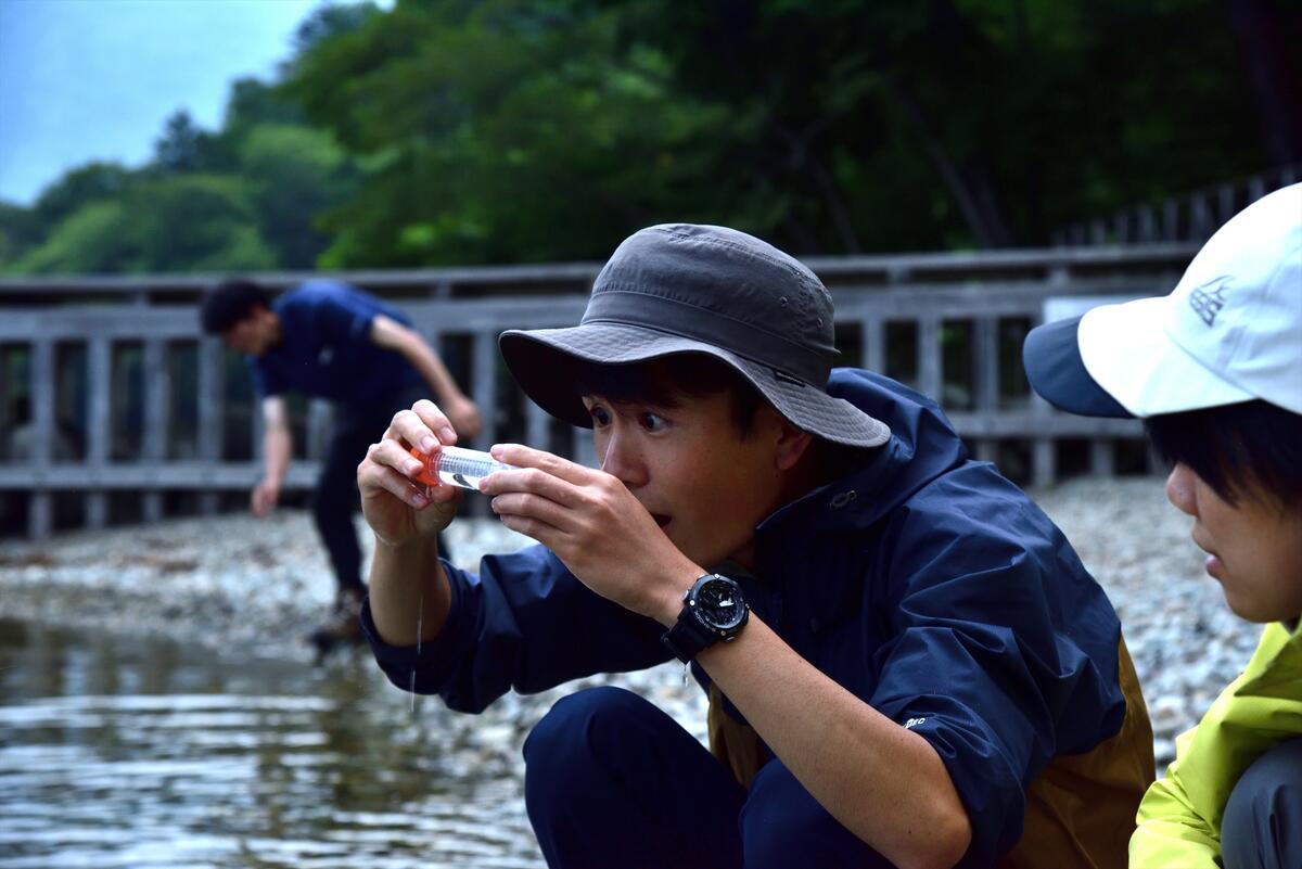 【令和6年8月4日(日),18日(日)　水の中からこんばんは】夕暮れの湖畔で生きもの探し