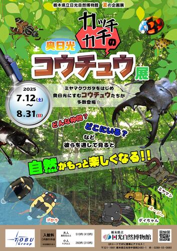 令和7年度夏の企画展「奥日光・カッチカチのコウチュウ展」開催中!